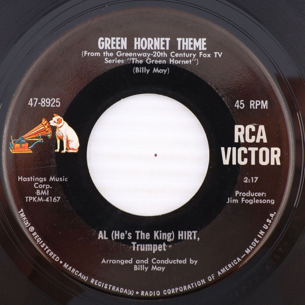 Al Hirt – Green Hornet Theme / Strawberry Jam - 1966 45 rpm 7" Record 47-8925